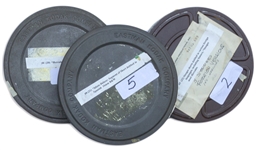 Twenty-Four 16mm Film Reels With Behind-the-Scene Footage From Uncivil War Birds & Back From the Front -- Moe & Shemp Display Their Fox Film Checks, Plus Three Stooge Films & Curly Goofing Off